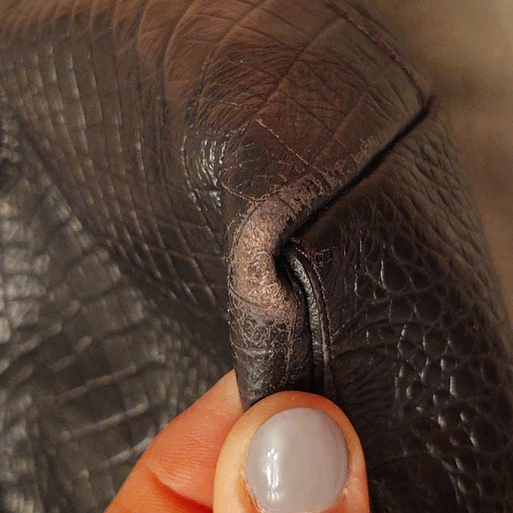 Brahmin black satchel/convertible shoulder strap purse - Picture 9 of 11